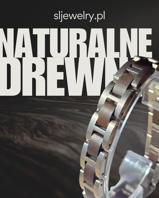 Męska bransoletka z drewna i stali nierdzewnej w pudełku prezentowym IronOak — ekskluzywny dodatek dla pewnych siebie mężczyzn