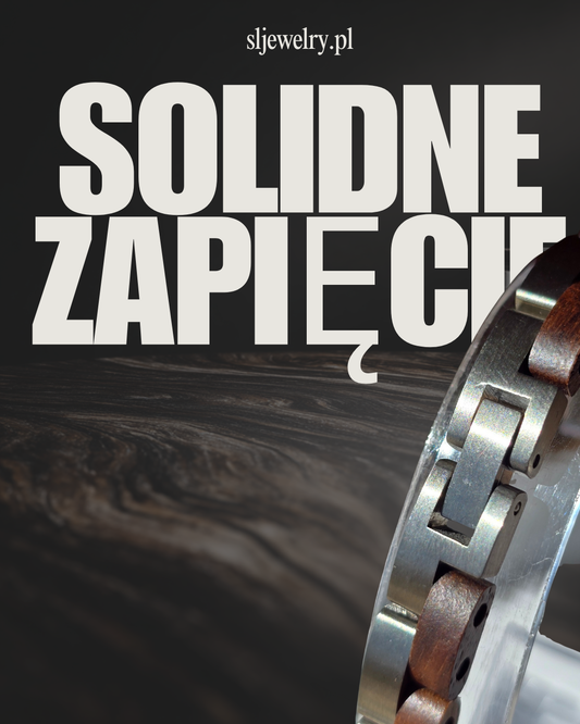 Męska bransoleta ze stali nierdzewnej i naturalnego drewna