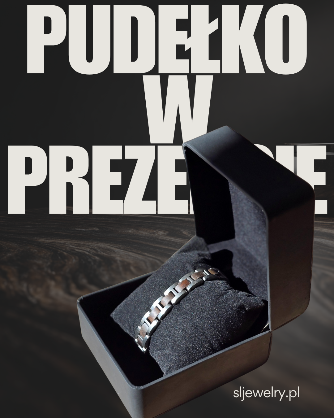Męska bransoletka z drewna i stali nierdzewnej w pudełku prezentowym IronOak — ekskluzywny dodatek dla pewnych siebie mężczyzn