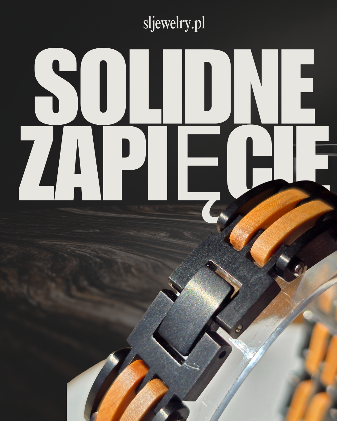 Męska bransoletka z drewna oliwkowego i stali 304 — symbol siły, pewności siebie i klasy | Idealny prezent dla mężczyzny