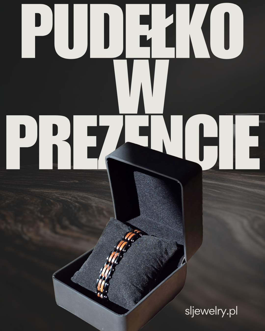 Męska bransoletka z naturalnego drewna i stali nierdzewnej S&L Jewelry – elegancki prezent dla mężczyzny, męża, taty lub brata na urodziny