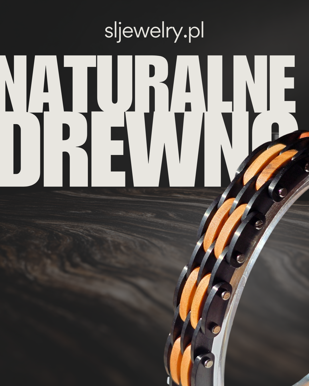 Męska bransoletka z drewna oliwkowego i stali 304 — symbol siły, pewności siebie i klasy | Idealny prezent dla mężczyzny